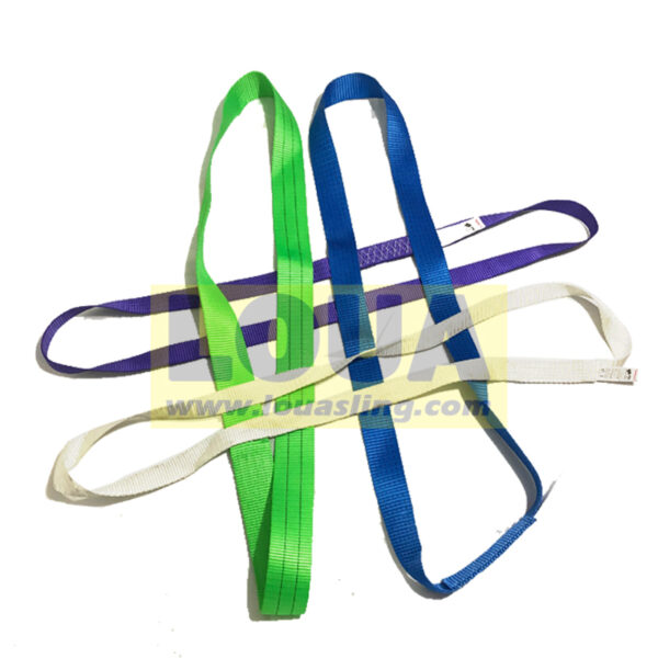 Custom made Single-ply endless webbing sling | pipeline lifting belt | China factory manufacture endless one way sling | disposable lifting strap